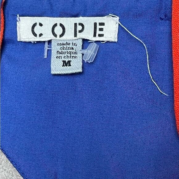 COPE Blue and Red Floral Dress Open Back Size M - Picture 7 of 7